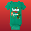 Santa's Helper Onesie - Rabbit Skins Kelly Green at Wilde Blooms Products LLC at Wildebloomsproducts.com